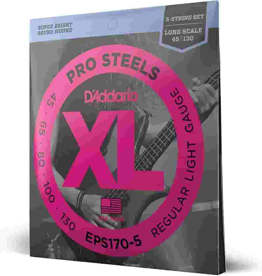 Encordoamento Para Baixo 5 Cordas Escala Longa .045-.130 D'Addario XL ProSteels EPS170-5 5C