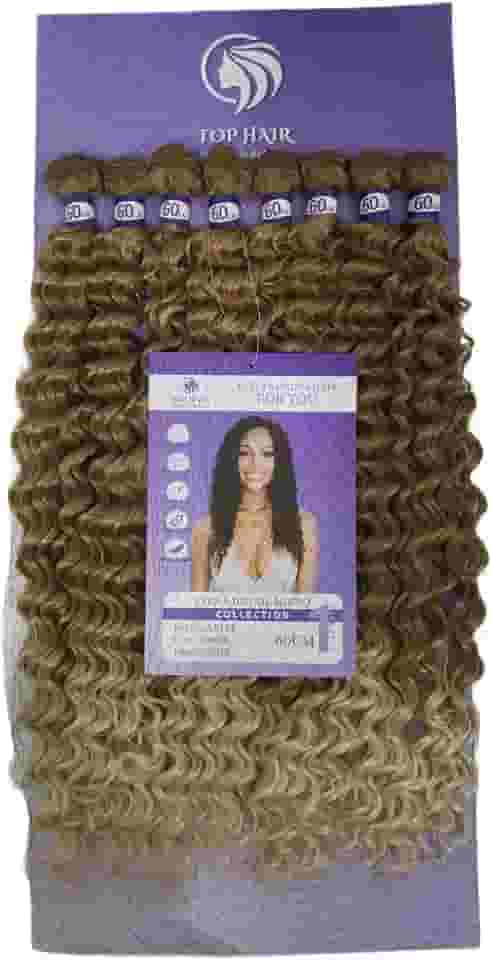 Cabelo Orgânico Cacheado Fibra De Colágeno 60cm 300g 8Telas Top Hair (T/27/613)