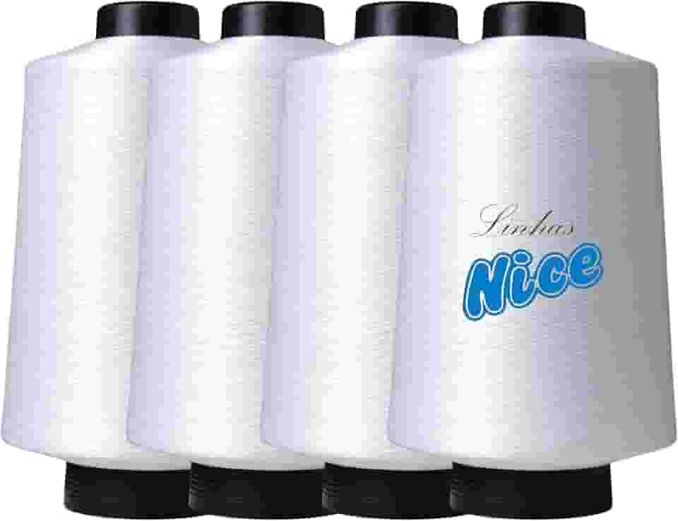 Kit 4 Fio 500G Cada - Preto, Branco - Para Costura Em Maquina Overloque (BRANCO)