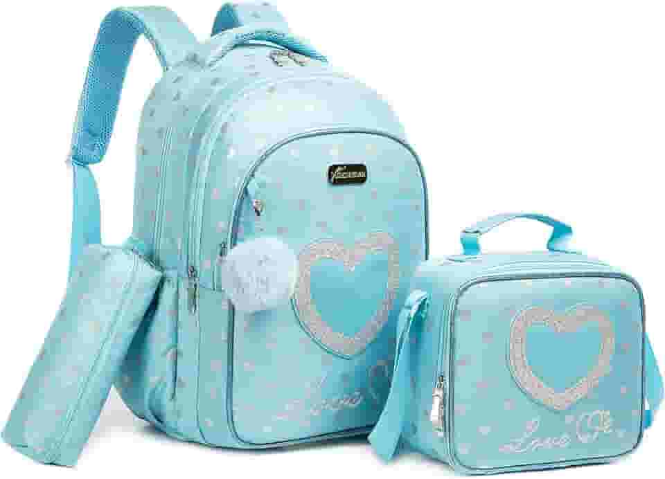 Conjunto de Mochila Escolar Infantil com Bolsa Térmica e Estojo - Ideal para Meninos e Meninas de 7 a 12 Anos