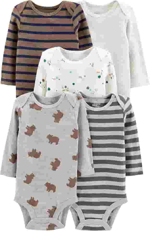 Body Pacote com 5 bodies de manga comprida Simple Joys by Carter'sUnisex Bebê