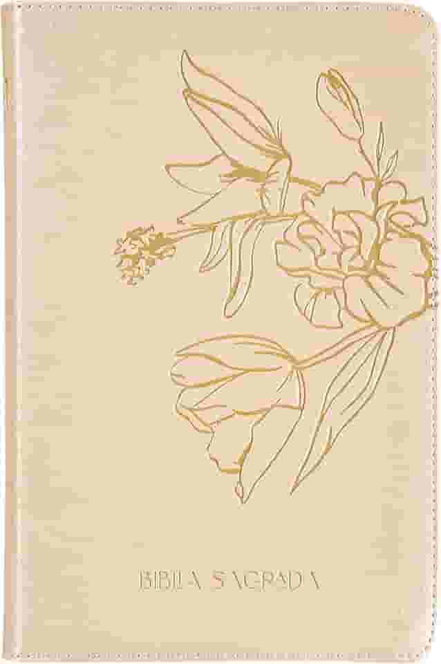 The Purpose Book: Bíblia Sagrada, A21, Capa Couro-soft bege, Flores