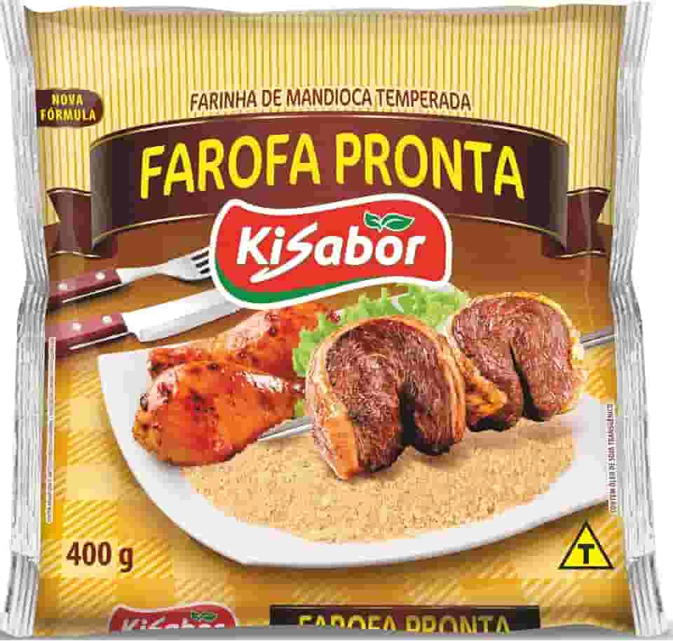 KiSabor Farofa Pronta Com Tempero Kisabor 400 Gramas