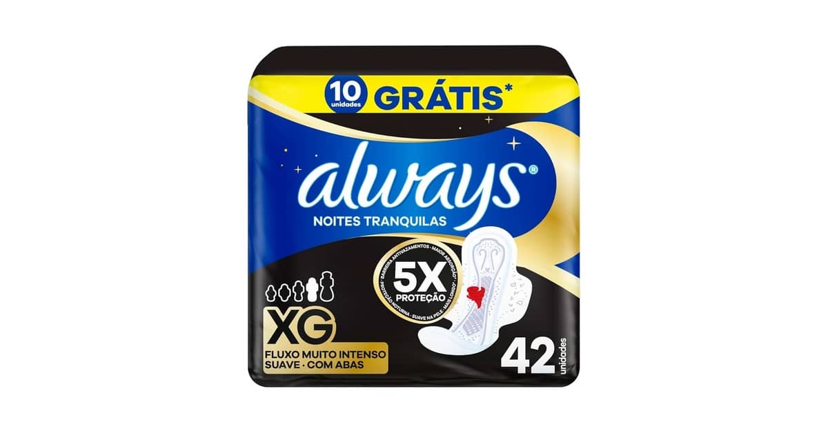 Melhor Absorvente Noturno Fluxo Intenso: Proteção Máxima Garantida