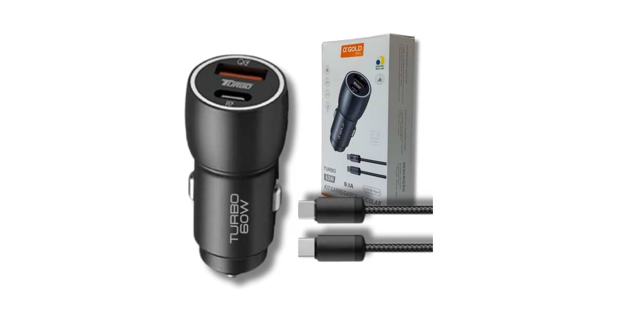 Melhor Carregador Isqueiro: Turbo 60W e Carregamento Rápido