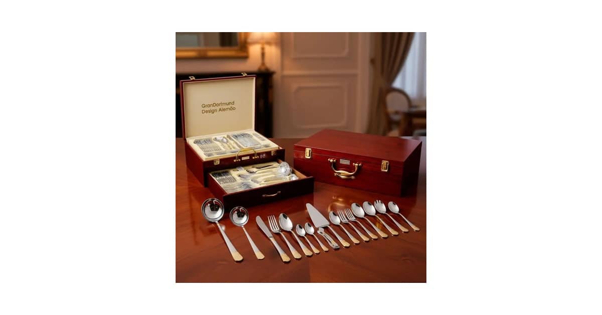 Melhor Faqueiro de Luxo: 5 Opções Douradas e Elegantes
