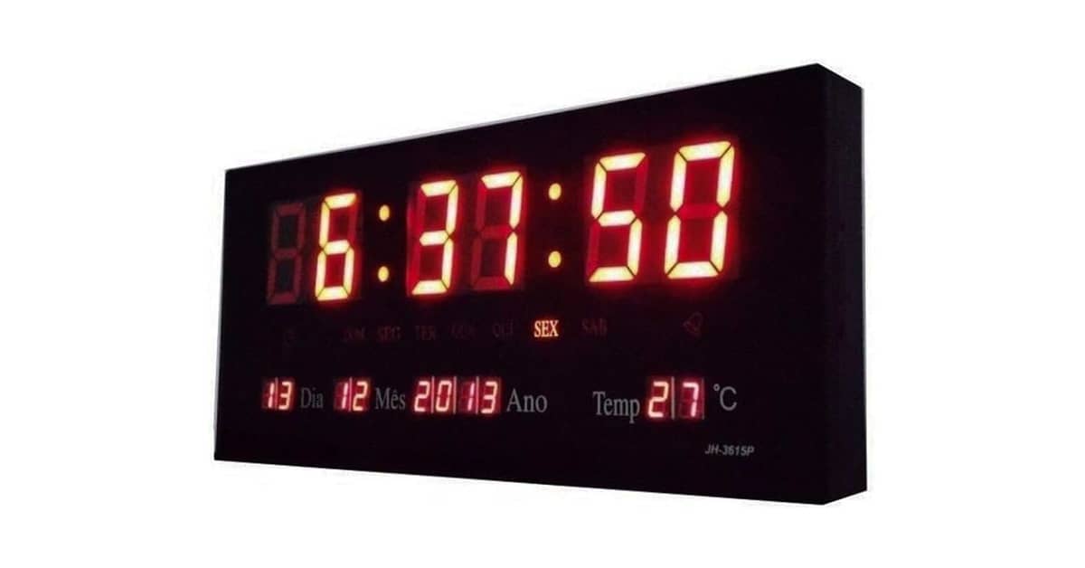 Melhor Relógio Digital de Parede: 7 Modelos com LEDs Brilhantes