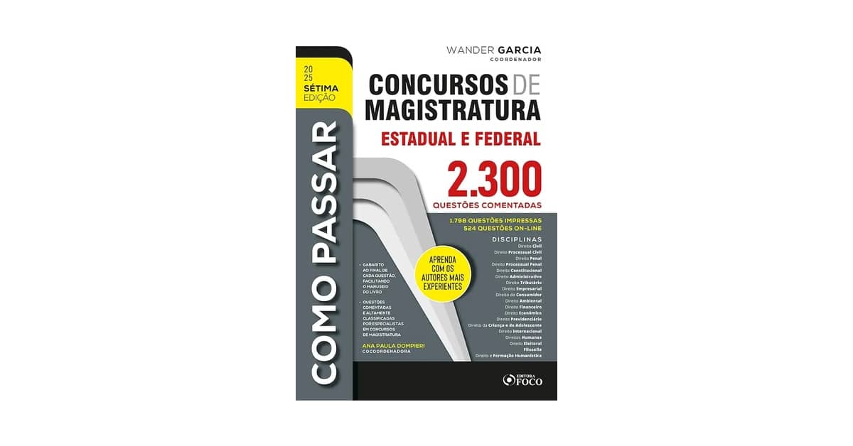 Melhores Cursos Magistratura Estadual: 10 Livros Para Gabaritar