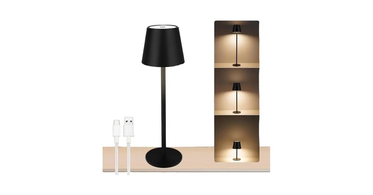 Melhores luminárias de mesa com carregador sem fio