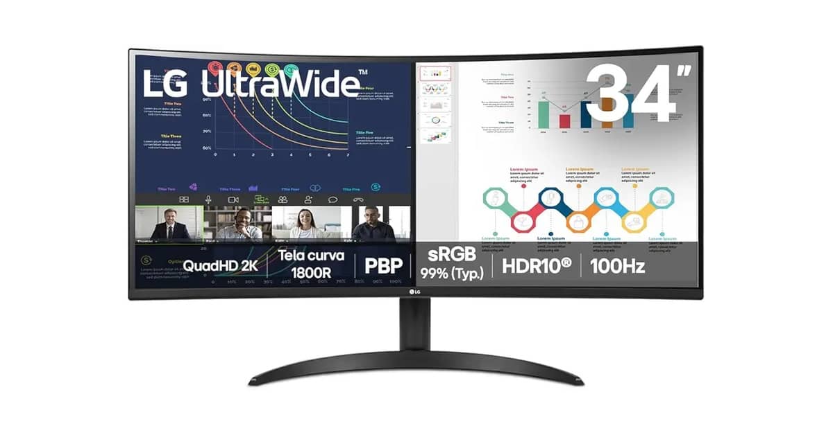 Melhores Monitores 34 Polegadas: 10 Opções WQHD