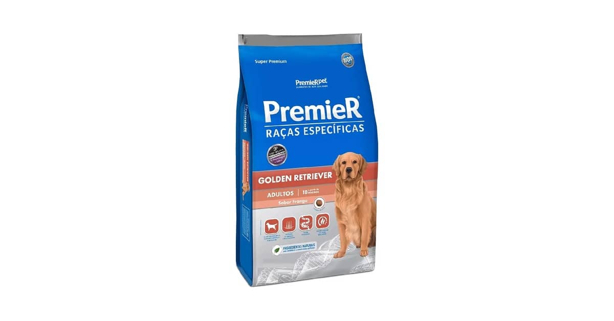 Melhores rações para cães da raça golden retriever