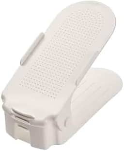Kit 20 Organizadores de sapato, saltos e tênis com regulagem de altura - Branco