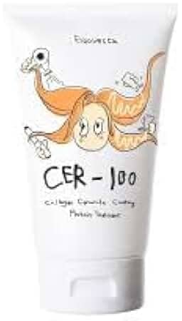 Elizavecca CER-100 Máscara Capilar Proteico 100ml | Colágeno + Ceramidas, Reconstrução Profunda para Cabelos Danificados e Ressecados