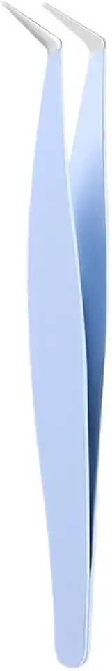 Pinça de extensão de cílios com ponta reta e curva