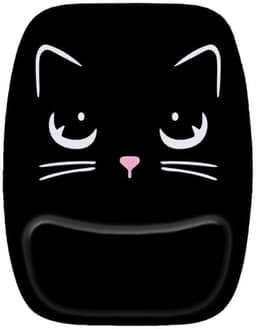 Mouse Pad Ergonomico Gato Preto