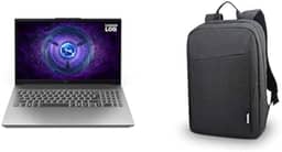 Kit Lenovo - Notebook Gamer Lenovo LOQ E Core i5-12450HX, 8GB, 512GB SSD, RTX 3050 6GB, 15.6" 144Hz, Linux 83MES00100 + Mochila para Notebook Preta