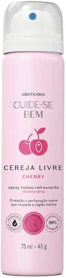 Boticario Spray í­ntimo Refrescante Cuide-se Bem Cereja Livre 75ml