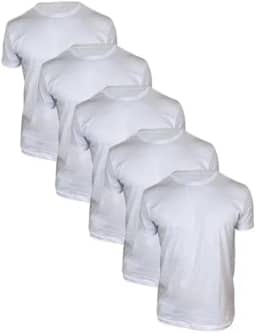 Kit 5 Camisetas Masculinas Algodão Premium Básicas Lisas