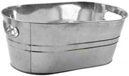 BALDE DE METAL GALVANIZADO RETANGULAR PARA CERVEJA 7,6L