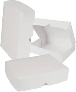 Kit com 50 ou 100 Caixas em Papel Branco 20x16x5cm para Presentes, Doces e Artesanato (100)