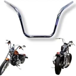 GUIDÃO PARA CUSTOMIZAÇÃO DE MOTO [CROMADO] 20cm