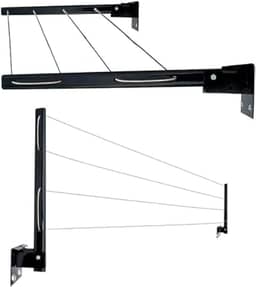 varal retratil de parede preto reforçado