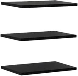 Kit 3 Prateleiras 40x20 Decoração Suporte Invisivel - Preto