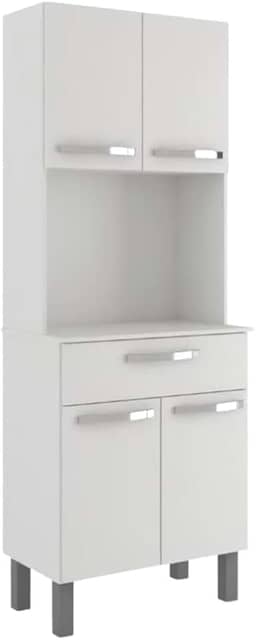 Armário de Cozinha Paneleiro 4 Portas 1 Gaveta Balli Branco