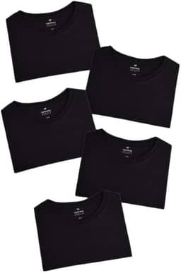 Kit 5 Camisetas Masculinas Básicas Slim