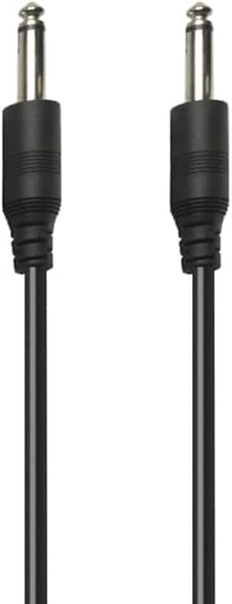 PluCable Cabo de audio P10 para P10 Mono P1050 Preto, Conexoes em metal, 5 Metros