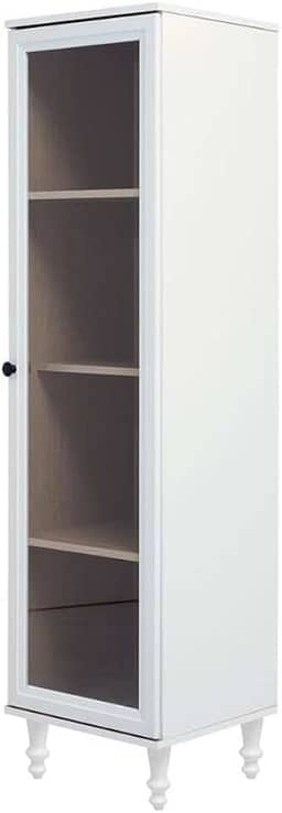 Cristaleira Estante Para Livros Ditália 1 Porta Vidro E-963 Cor:branco