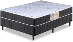 Cama Box Casal Conjugado Granada Umaflex Preto/branco Flor