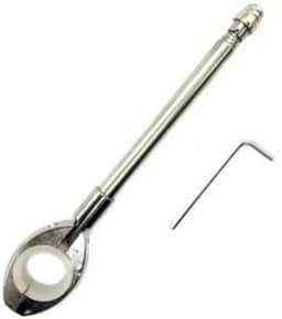 Antena Corta Pipa Cerol Para Guidao 7/8 Moto Inox 7 estágios Spencer Prata