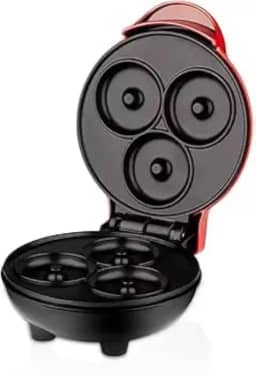 Mini Máquina de Donuts Antiaderente, 3 Cavidades, Modelo SK08, 110V