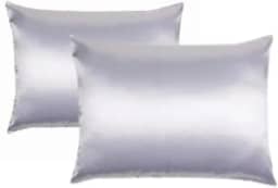 Kit 2 fronhas de cetim seda cabelo cacheado anti frizz (branco)