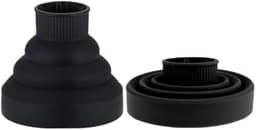 Difusor profissional de silicone elástico para modelar cachos com bico flexível(preto)