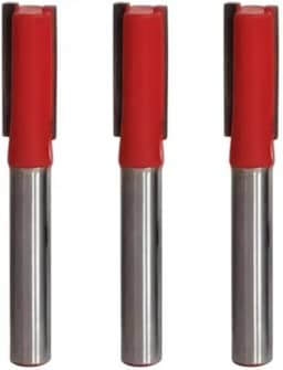 Fresa Reta Paralela 12mm Haste 6mm Metal Duro P/ Tupia (KIT COM 03 UN)