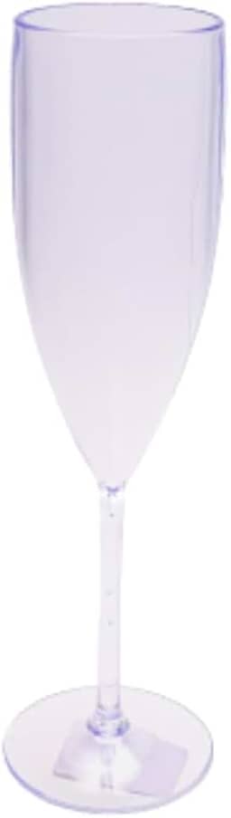 6 Taças Champanhe Acrílico 160 Ml Festa Casamento Formatura cor:Transparente