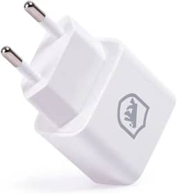 Gshield Carregador de Parede Universal Flex 12W com 2 portas USB A Compatível com Celular e Tablet, Branco