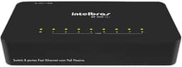 Switch 8 Portas Fast Ethernet SF 800 Q+ Preto Intelbras