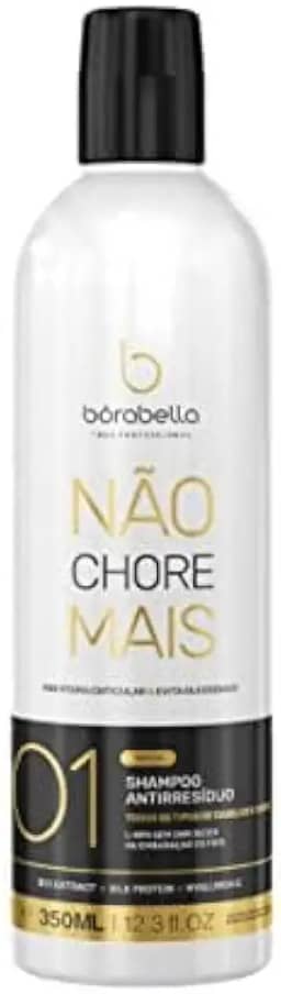 Shampoo Antiressiduo Borabella Não Chore Mais - Limpeza Profunda, Prepara Tratamentos, 350ml