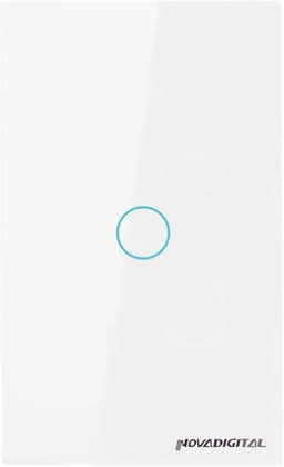 Interruptor inteligente Zigbee 3.0 Touch Screen 1 Botão NovaDigital by Tuya