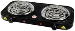 Fogão Elétrico Portátil, 2 Bocas, 2500W, Cooktop, Preto 127v