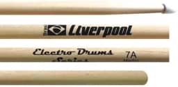 Baqueta Liverpool Electro Drums Padrão 7A ELD7AN Ponta de Nylon Especial para Bateria Eletrônica
