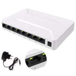Switch Gigabit De Mesa Com 8 Portas 10/100/1000 mbps Plug And Play Bivolt