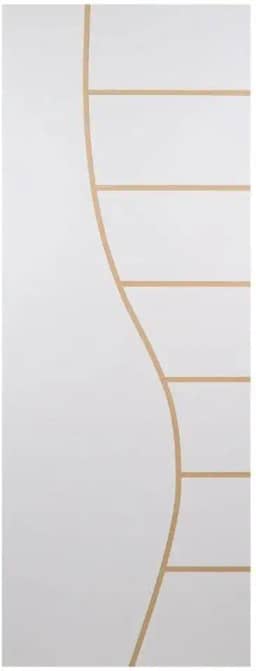 Folha de Porta Madeira Decorada 210x80cm Espessura 3,5cm Cantareira Mgm Branco