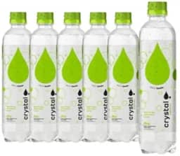 Kit Crystal Água Saborizada com Gás, 6 Garrafas de 510ml, Sabores Melancia, Morango, Limão e Tangerina (6 Unidades)