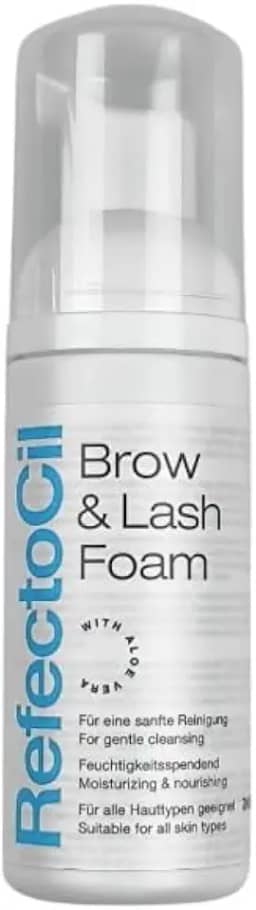 Espuma de Limpeza Facial RefectoCil Foam 45ml – Limpa Suavemente a Pele e a Região dos Olhos - Ideal para Extensão de Cílios - Higieniza sem Irritar - Oil-Free - Uso Profissional e Diário