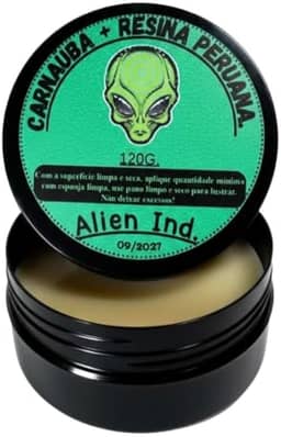 Cera Alien Revitalizadora Páinel Plástico Para-choque Brilho Automotivo Alien Cera