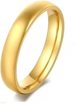 Aliança Avulsa 4mm Folhado A Ouro 18K Qualidade Original, Casamento, Casal, Noivado (16/17)